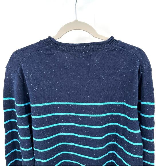 Club Room striped crewneck sweater in blue Size L - Picture 5 of 7